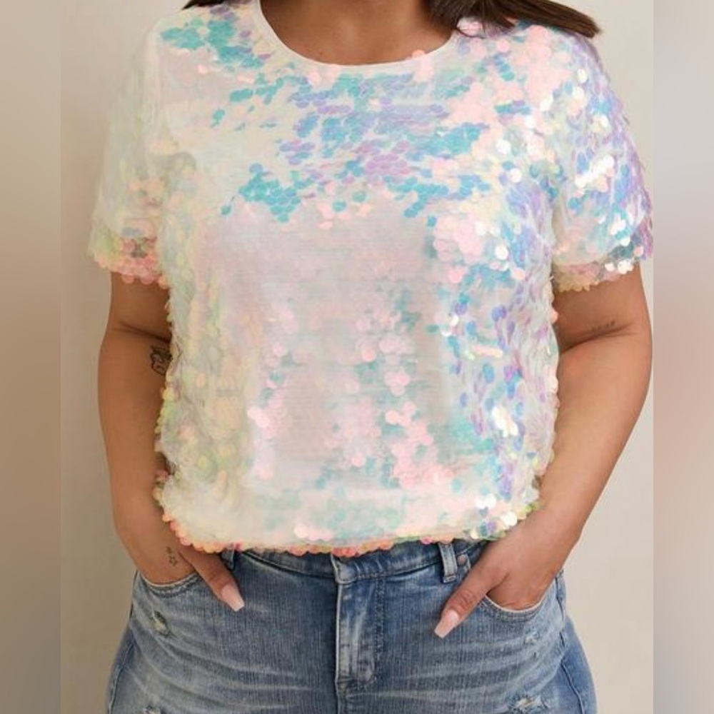 Torrid Abbey Sequin Top size 2 (2XL)